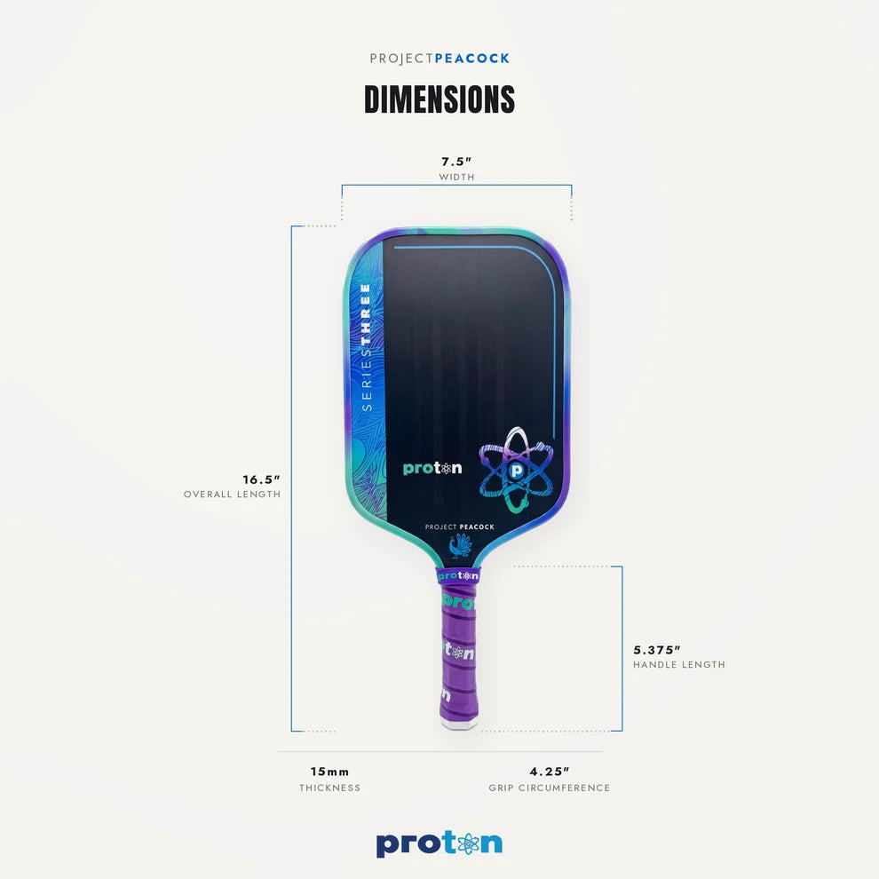 Proton Project Peacock Pickleball Paddle
