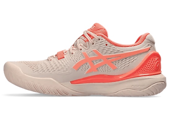 Asics Shoes Asics Women's Resolution 9 Tennis/Pickleball Shoes (Pearl Pink/Sun Coral)