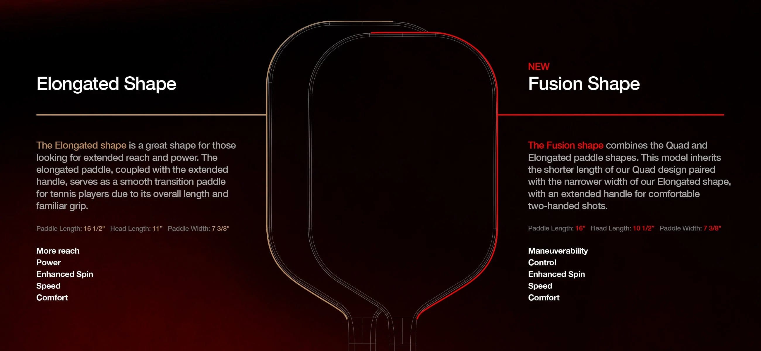 Gearbox Pickleball Paddles GearBox Pro Control Elongated Pickleball Paddle