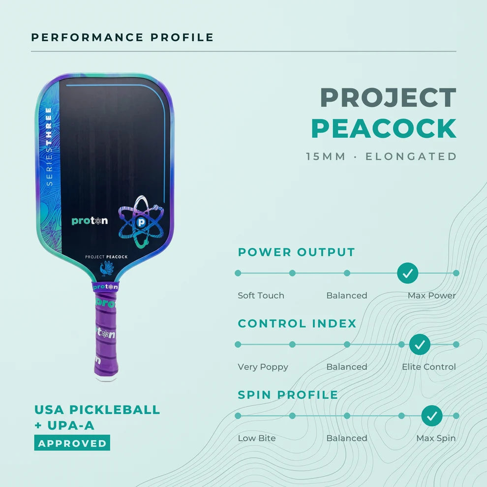 Proton Project Peacock Pickleball Paddle