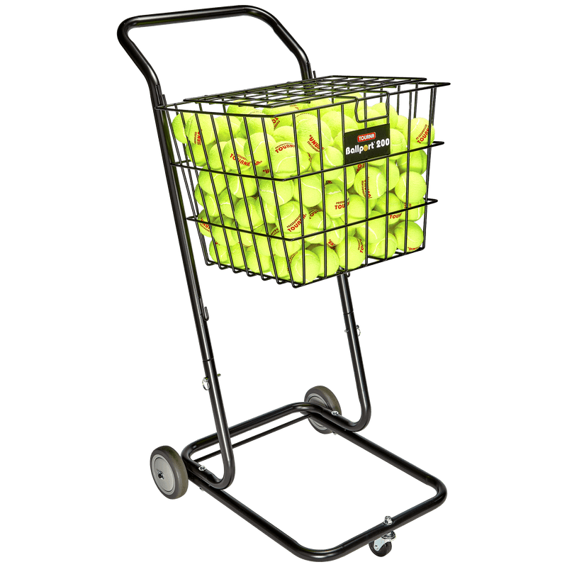 Tourna Collectors Tourna Ballport 200 Deluxe Dolly Cart-Additional Basket