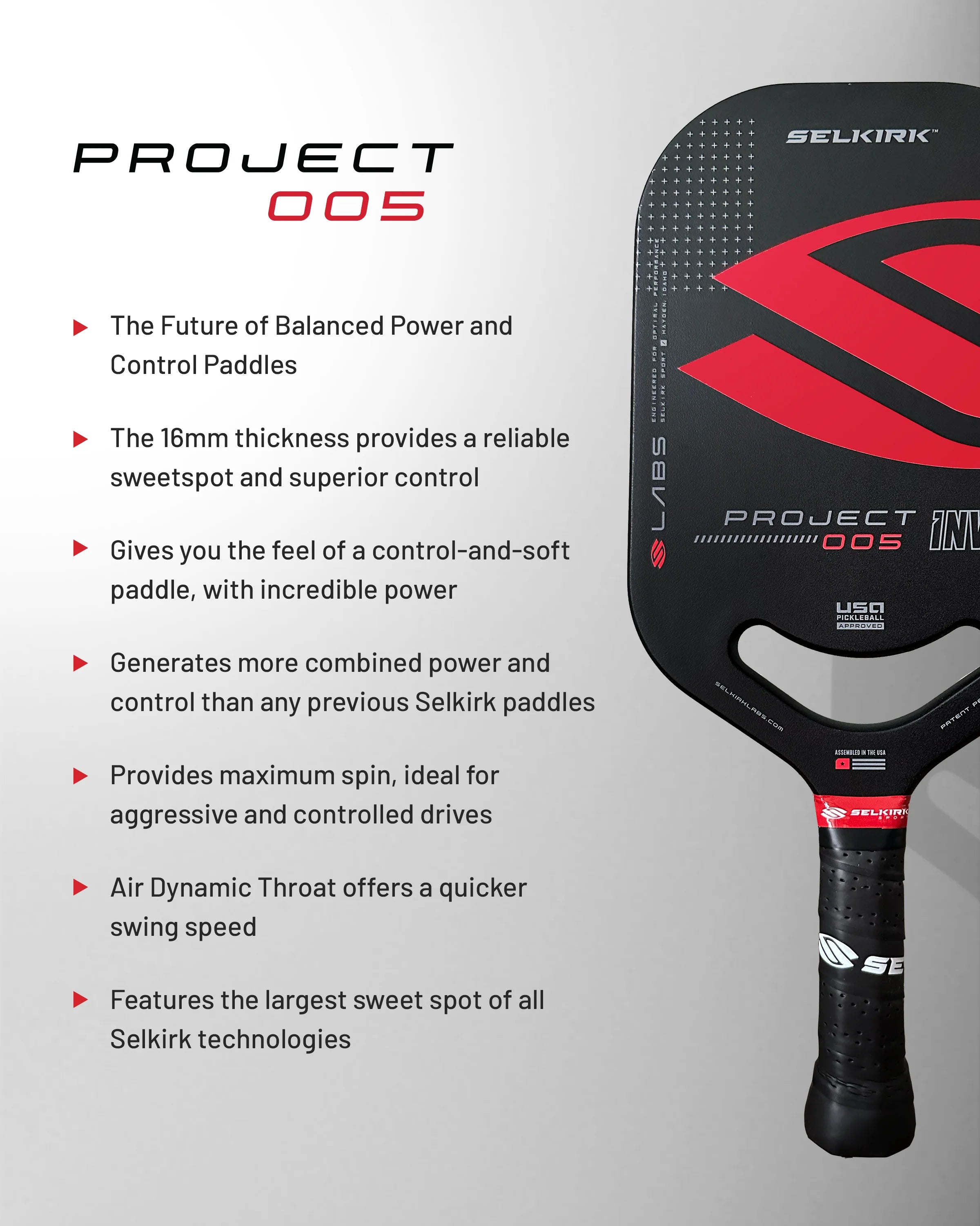 Selkirk LABS Project 005 Epic Pickleball Paddle