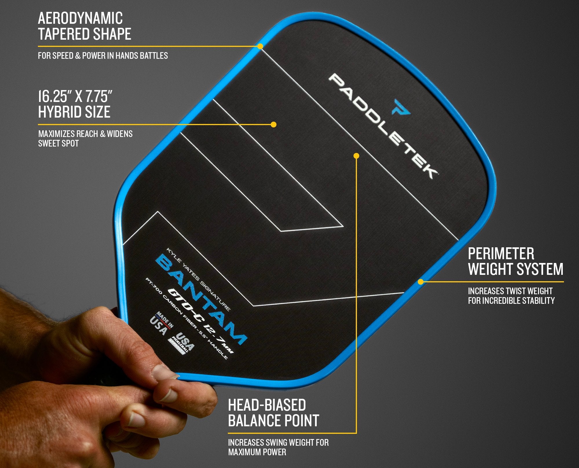 Paddletek Bantam GTO-C Pickleball Paddle