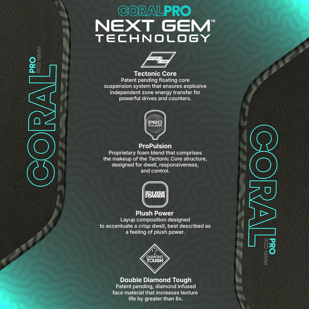 Six Zero Coral Pro Pickleball Paddle