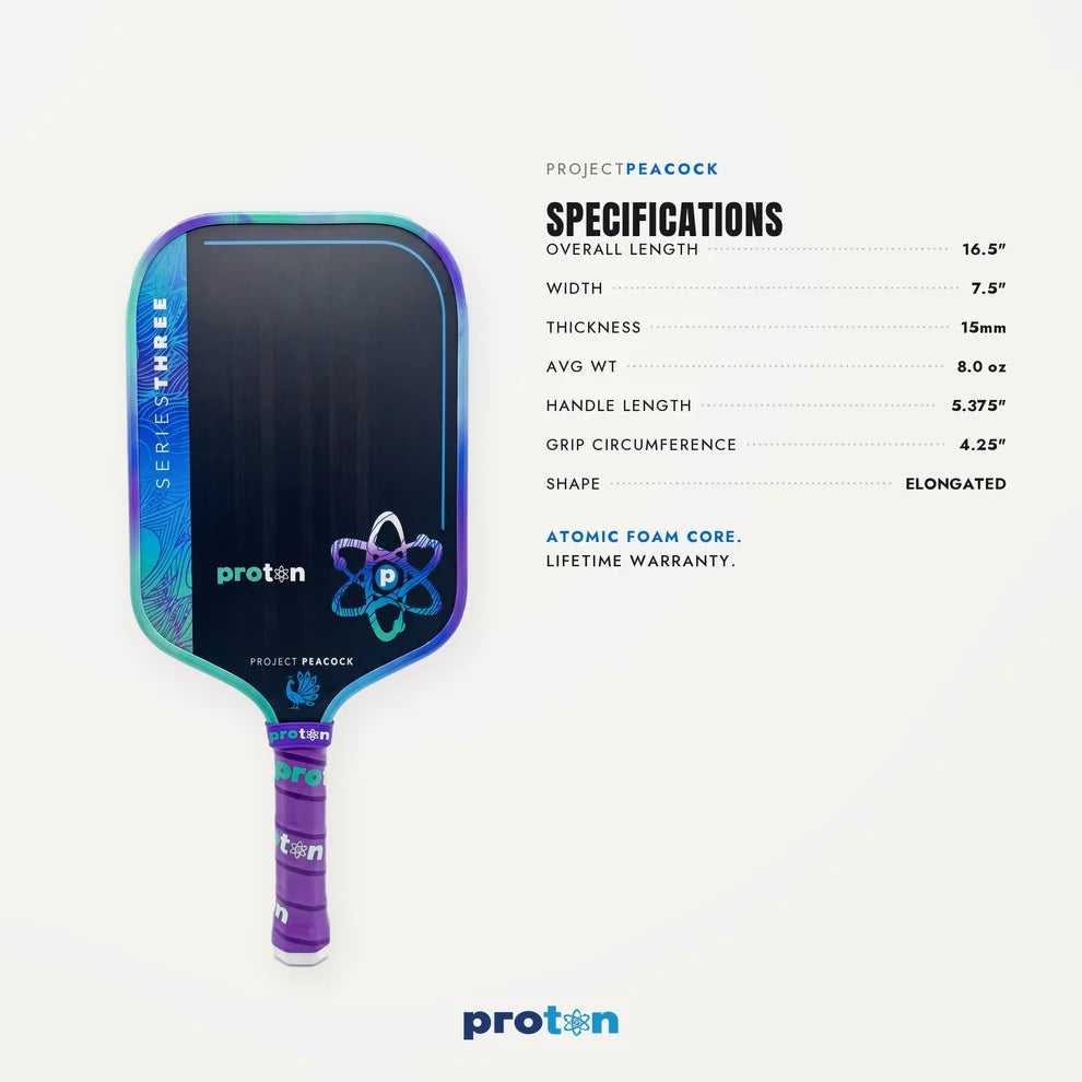 Proton Project Peacock Pickleball Paddle