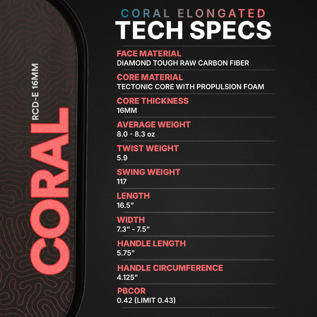 Six Zero Coral Pickleball Paddle