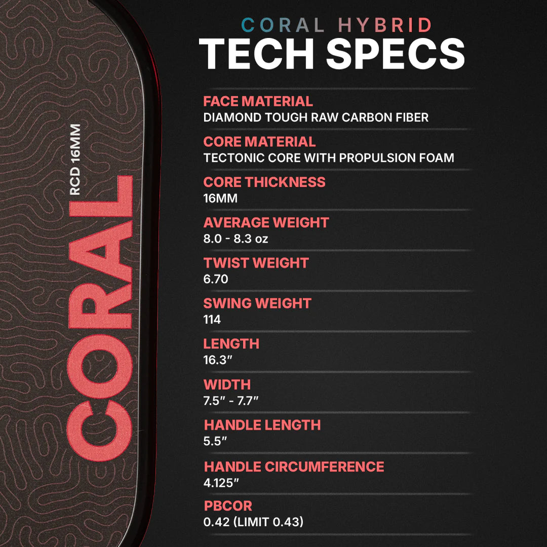 Six Zero Coral Pickleball Paddle