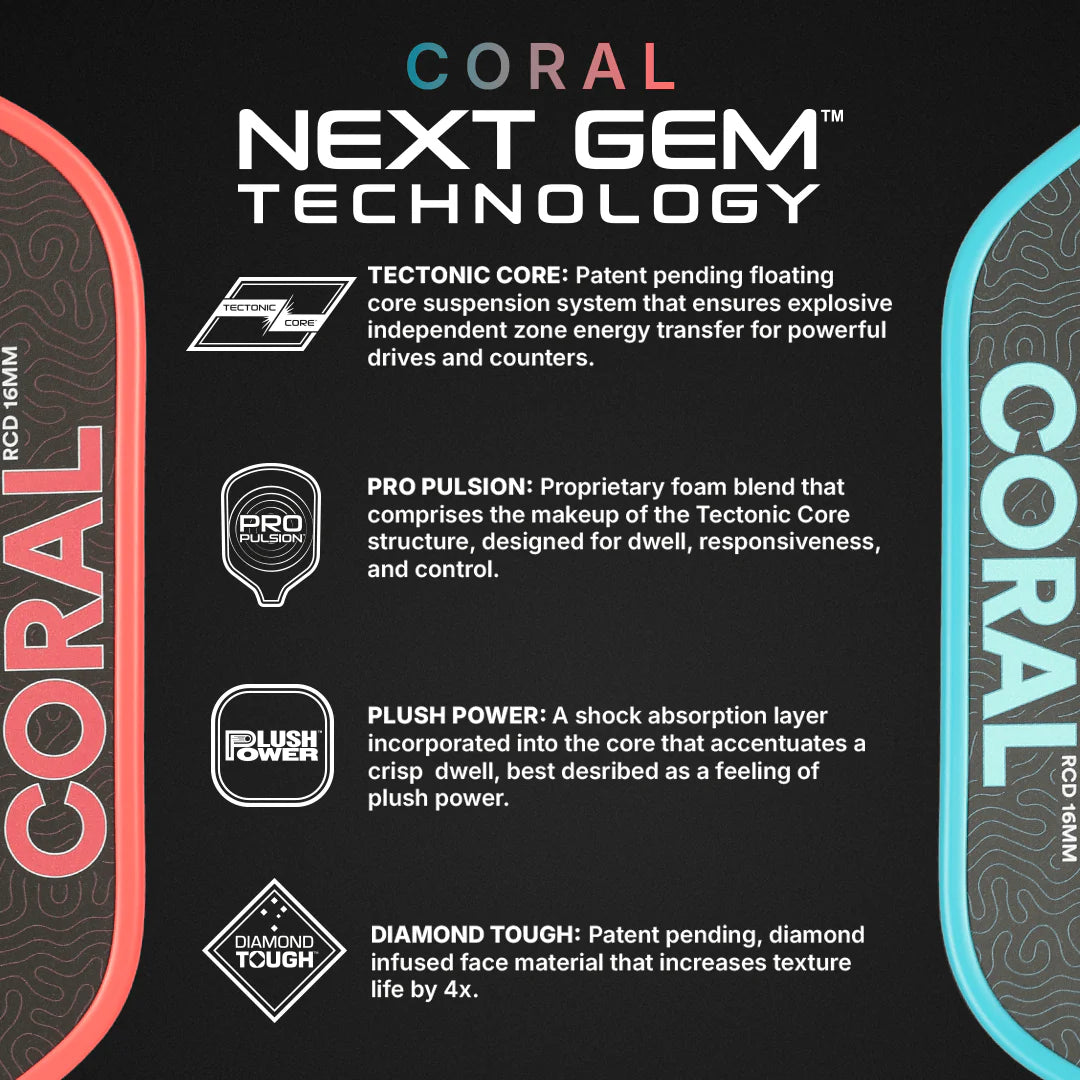 Six Zero Coral Pickleball Paddle