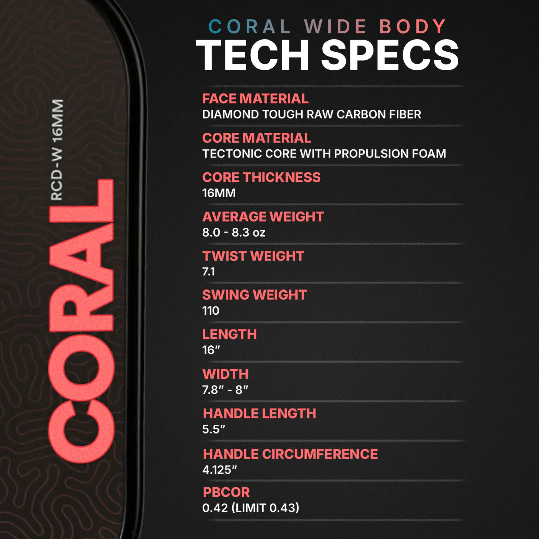 Six Zero Coral Pickleball Paddle