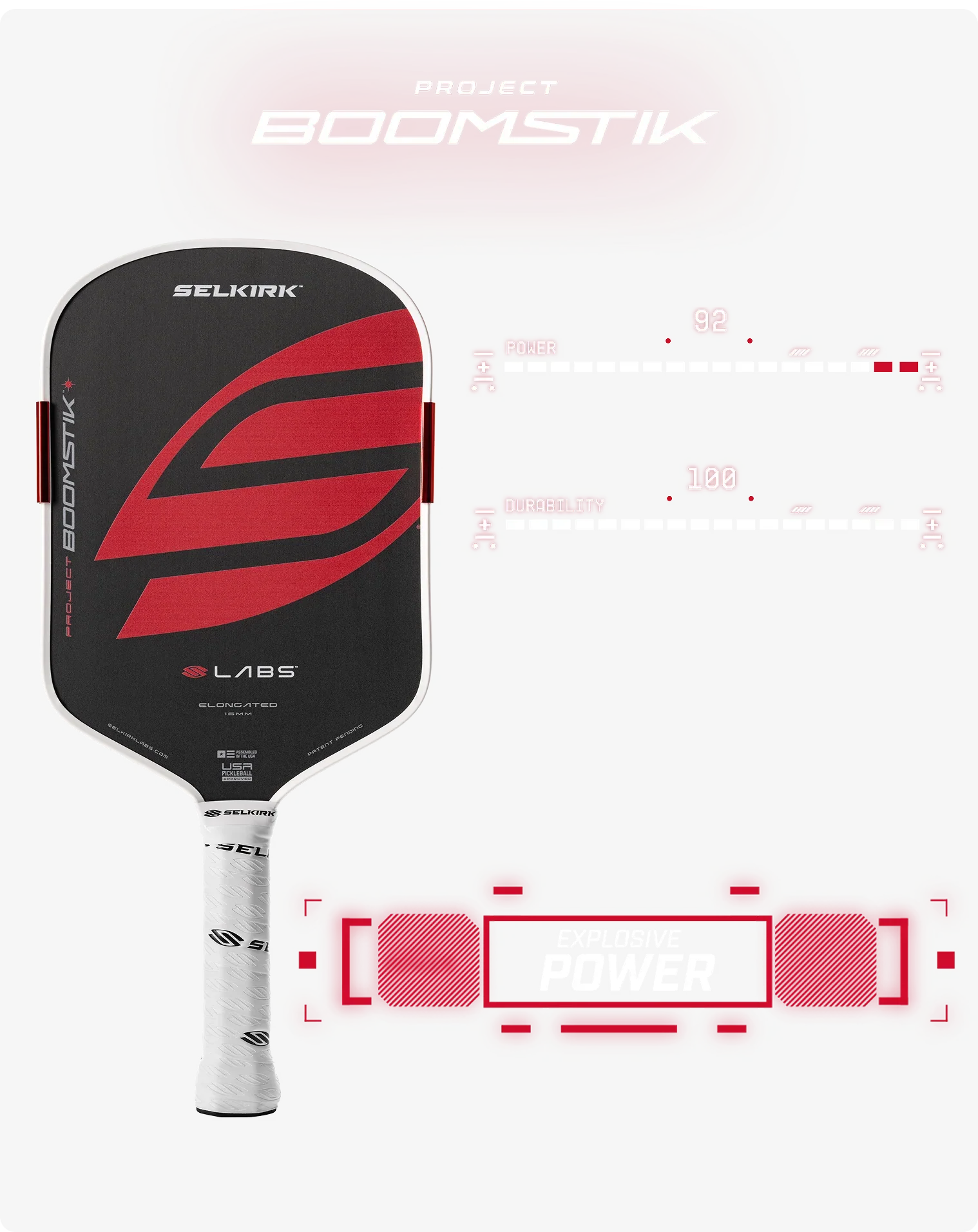 Selkirk LABS Project Boomstik Pickleball Paddle