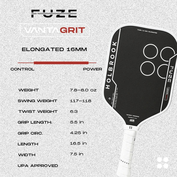 Holbrook Fuze VantaGrit Pickleball Paddle