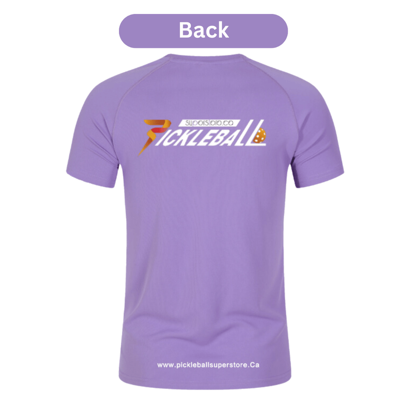 Pickleball Superstore Clothing Light Purple-Logo Back / S Women's Dry Fit Short Sleeve