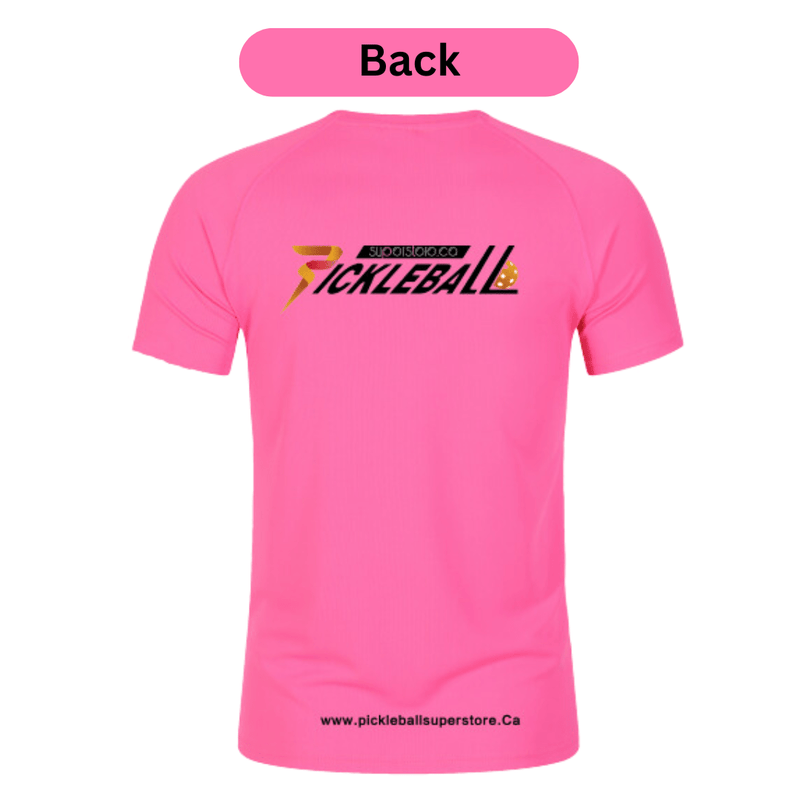Pickleball Superstore Clothing Pink-Logo Back / S Women's Dry Fit Short Sleeve