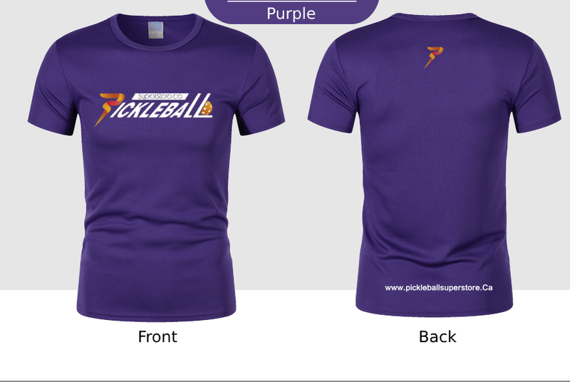 Pickleball Superstore Clothing Purple-Logo Front / S Men's Dry Fit Short Sleeve