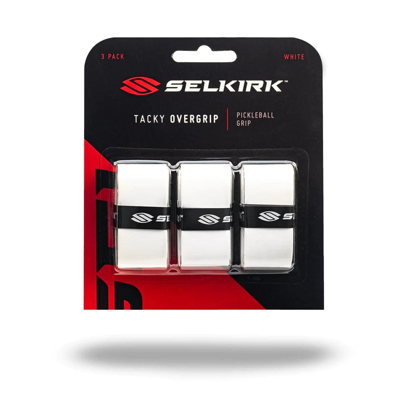 Selkirk Grips White Selkirk 3 Pack Tacky Overgrip
