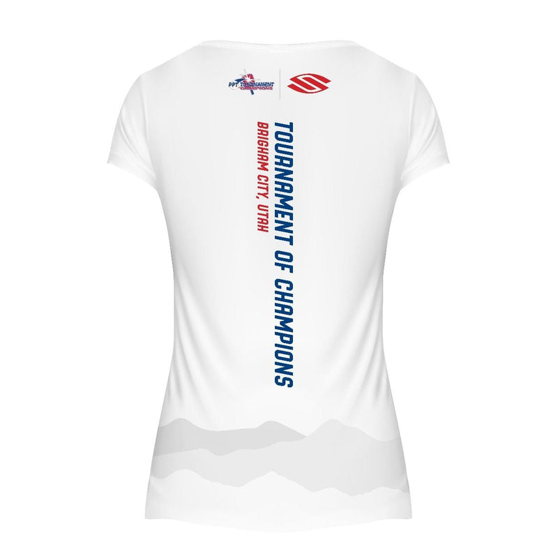 LIMITED EDITION SELKIRK TOC WHITE WOMEN'S SHORT SLEEVE PERFORMANCE V-NECK - Smash Nation